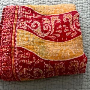 Beautiful handmade 100% cotton Kantha Monk colors ~saffron etc.